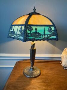 Slag glass lamps for sale