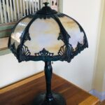 Miller slag glass lamp for sale